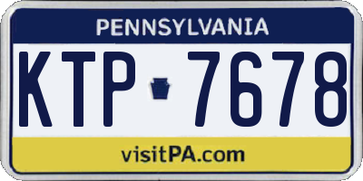PA license plate KTP7678