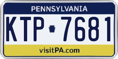 PA license plate KTP7681