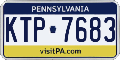 PA license plate KTP7683
