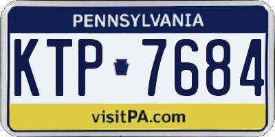 PA license plate KTP7684