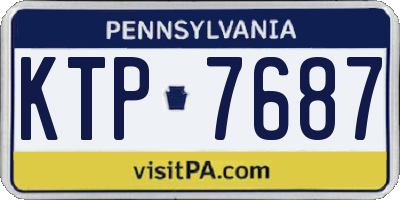 PA license plate KTP7687