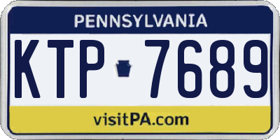 PA license plate KTP7689