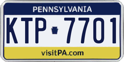 PA license plate KTP7701