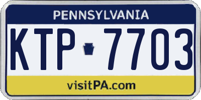 PA license plate KTP7703