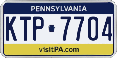 PA license plate KTP7704