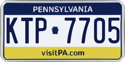 PA license plate KTP7705