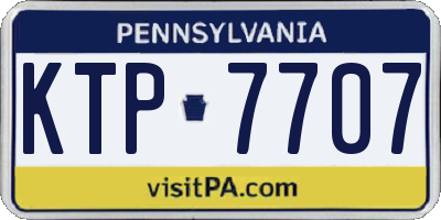 PA license plate KTP7707