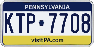 PA license plate KTP7708