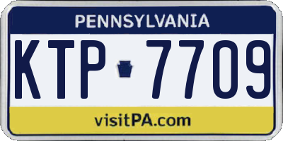 PA license plate KTP7709