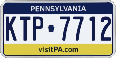PA license plate KTP7712