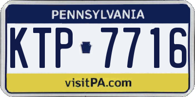 PA license plate KTP7716