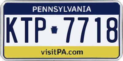 PA license plate KTP7718