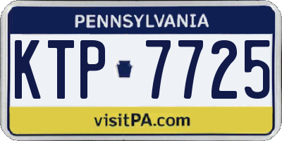 PA license plate KTP7725