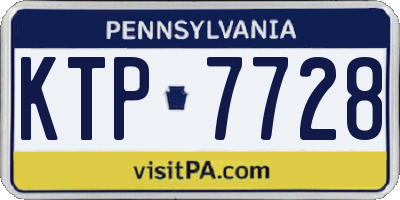 PA license plate KTP7728