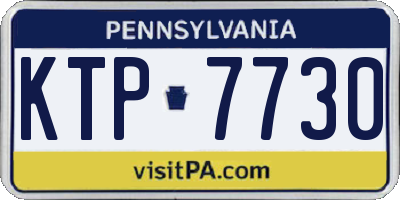 PA license plate KTP7730