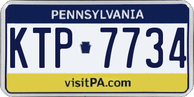 PA license plate KTP7734
