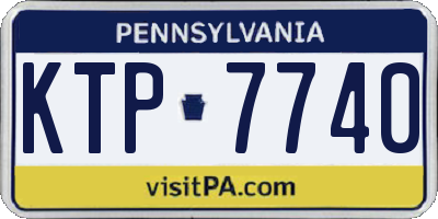 PA license plate KTP7740
