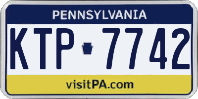 PA license plate KTP7742