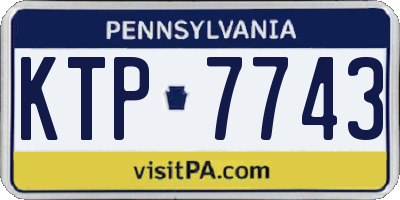 PA license plate KTP7743