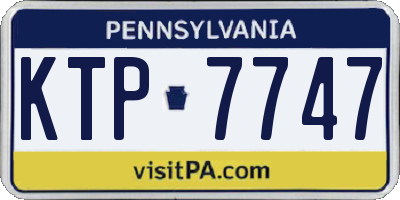 PA license plate KTP7747