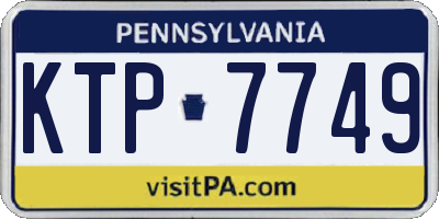PA license plate KTP7749