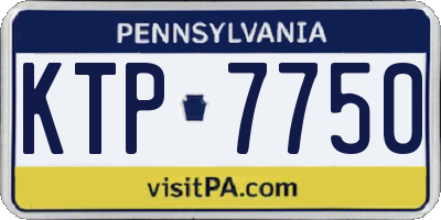 PA license plate KTP7750