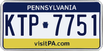 PA license plate KTP7751