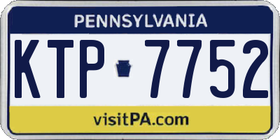 PA license plate KTP7752