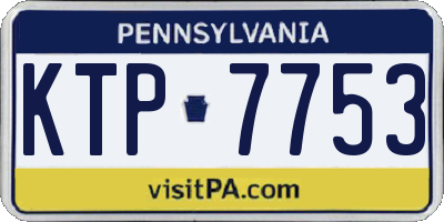 PA license plate KTP7753