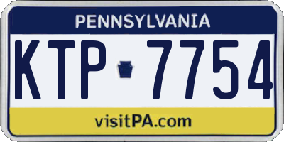 PA license plate KTP7754