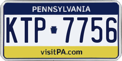 PA license plate KTP7756