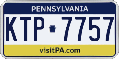 PA license plate KTP7757