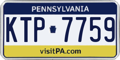 PA license plate KTP7759
