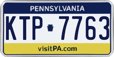 PA license plate KTP7763
