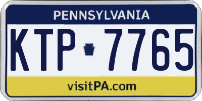PA license plate KTP7765
