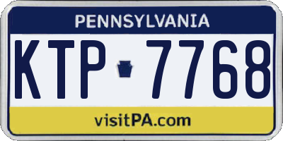 PA license plate KTP7768