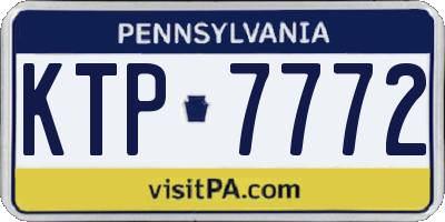 PA license plate KTP7772