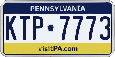 PA license plate KTP7773