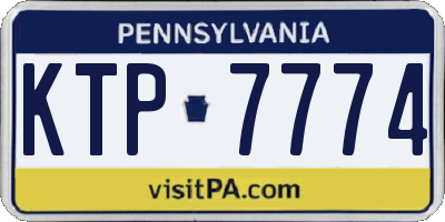 PA license plate KTP7774