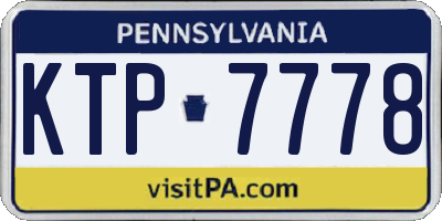 PA license plate KTP7778