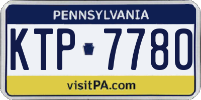 PA license plate KTP7780