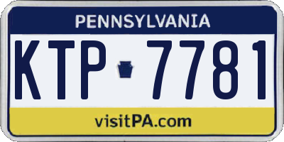 PA license plate KTP7781