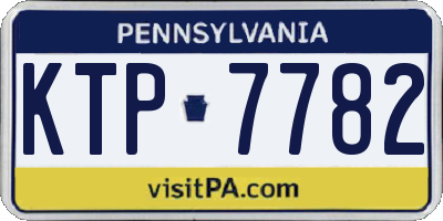 PA license plate KTP7782