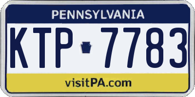 PA license plate KTP7783