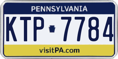 PA license plate KTP7784