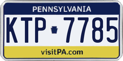 PA license plate KTP7785