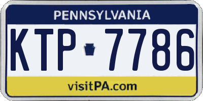 PA license plate KTP7786