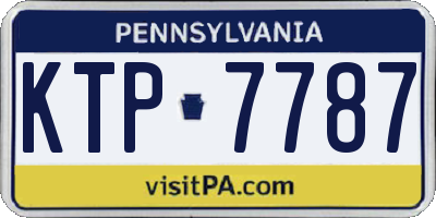 PA license plate KTP7787