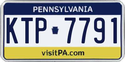 PA license plate KTP7791