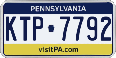 PA license plate KTP7792